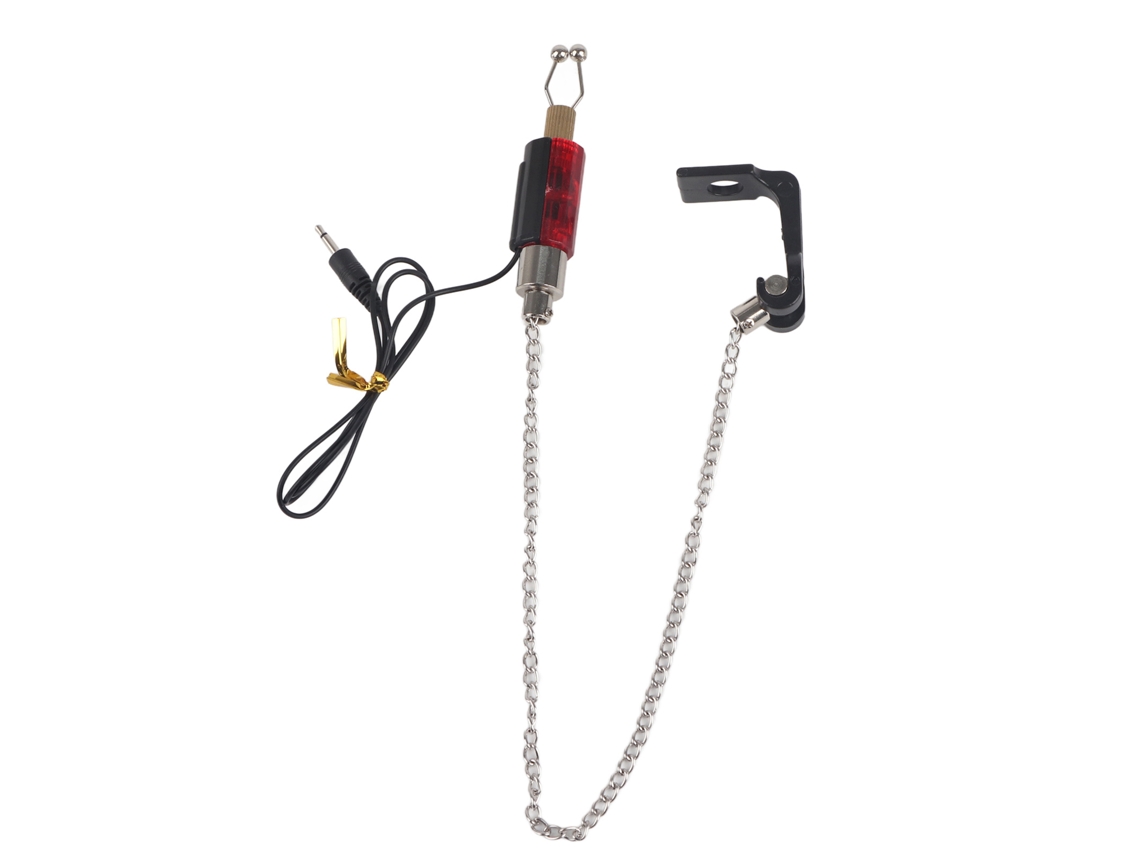 Danu26-alarma De Picada De Pesca Con Indicadores Led Iluminados, Colgador En Cadena, Accesorio De Pesca Rojo