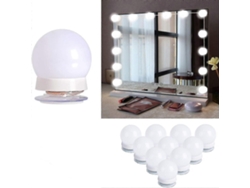 Rebe-kit De Luces De Maquillaje Led - 10 Luces Blancas Regulables