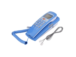 Teléfono Fijo Con Cable Fsk/dtmf Identificador De Llamadas Extensión Escritorio Azul Rojo Plata Blanco
