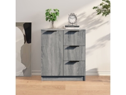 Aparador De Madera Contrachapada Gris Sonoma 60x30x70 Cm