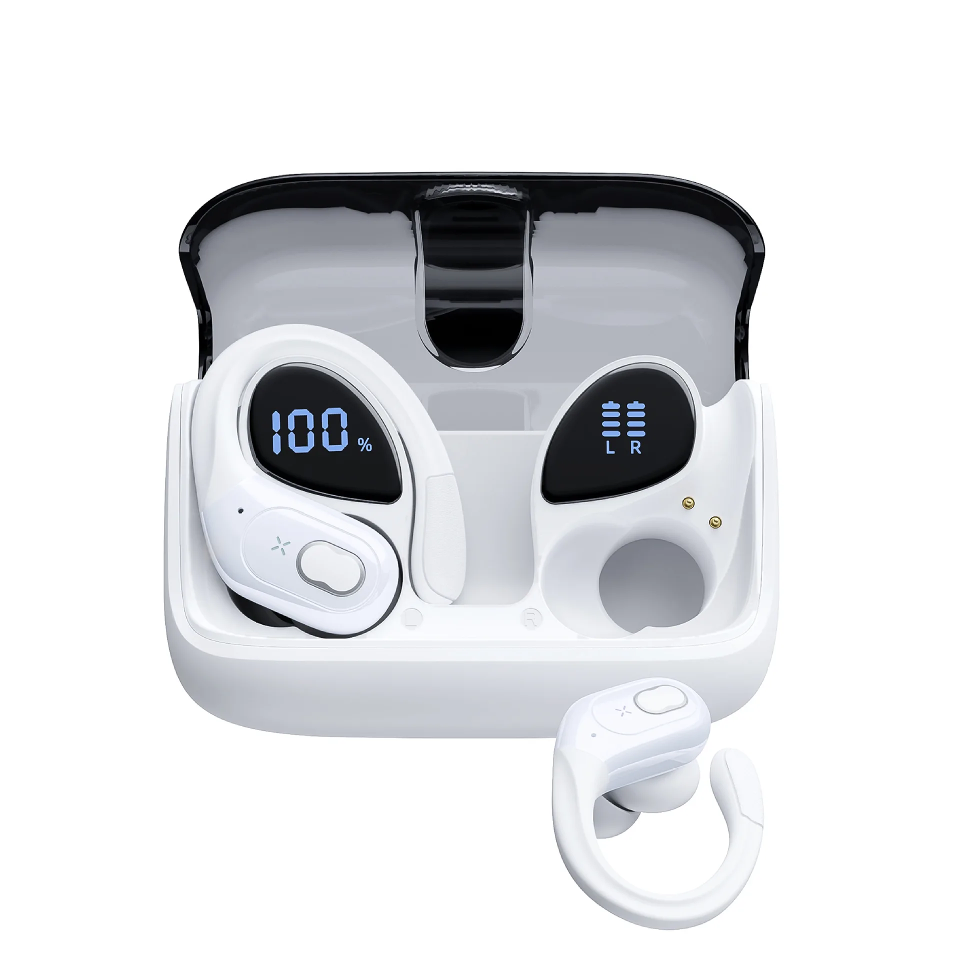 Auriculares inalámbricos MDUG con micrófono, controles táctiles y resistentes al agua (negro)
