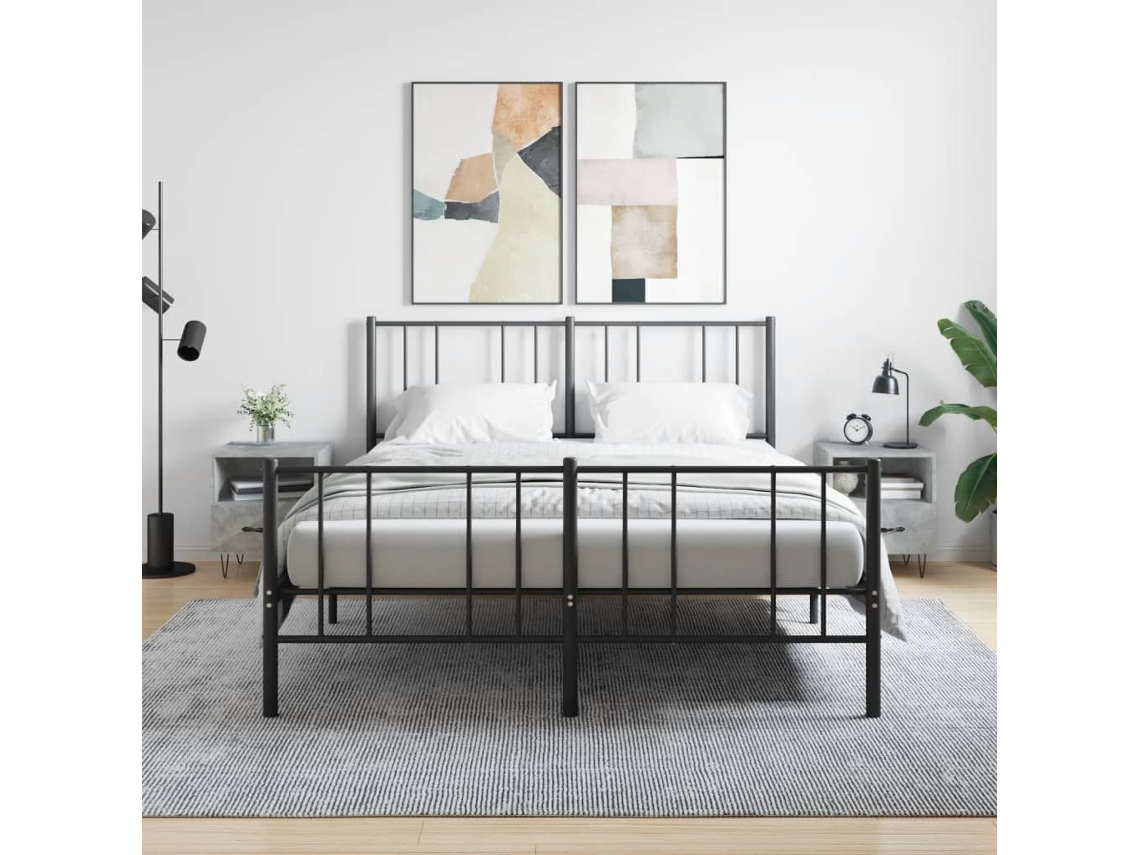 Mesitas de Noche 2Pzs Derivados de Madera Gris Cemento
