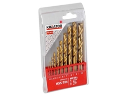Conjunto de Brocas de Metal 1-10 Mm 10 Unidades Douradokreator