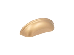 Tirador para muebles de Zamac con distancia entre centros de 64 mm y acabado Alucover Brass, juego de 25 unidades HARDWAREXCHANGE