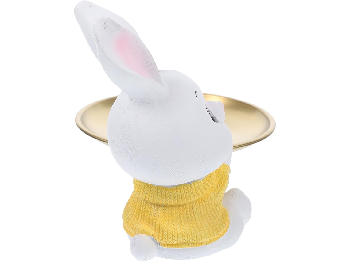 Bandeja Decorativa Forma Conejo Almacenamiento Multifuncional Joyas Llaves Material Grueso Duradero Ideal
