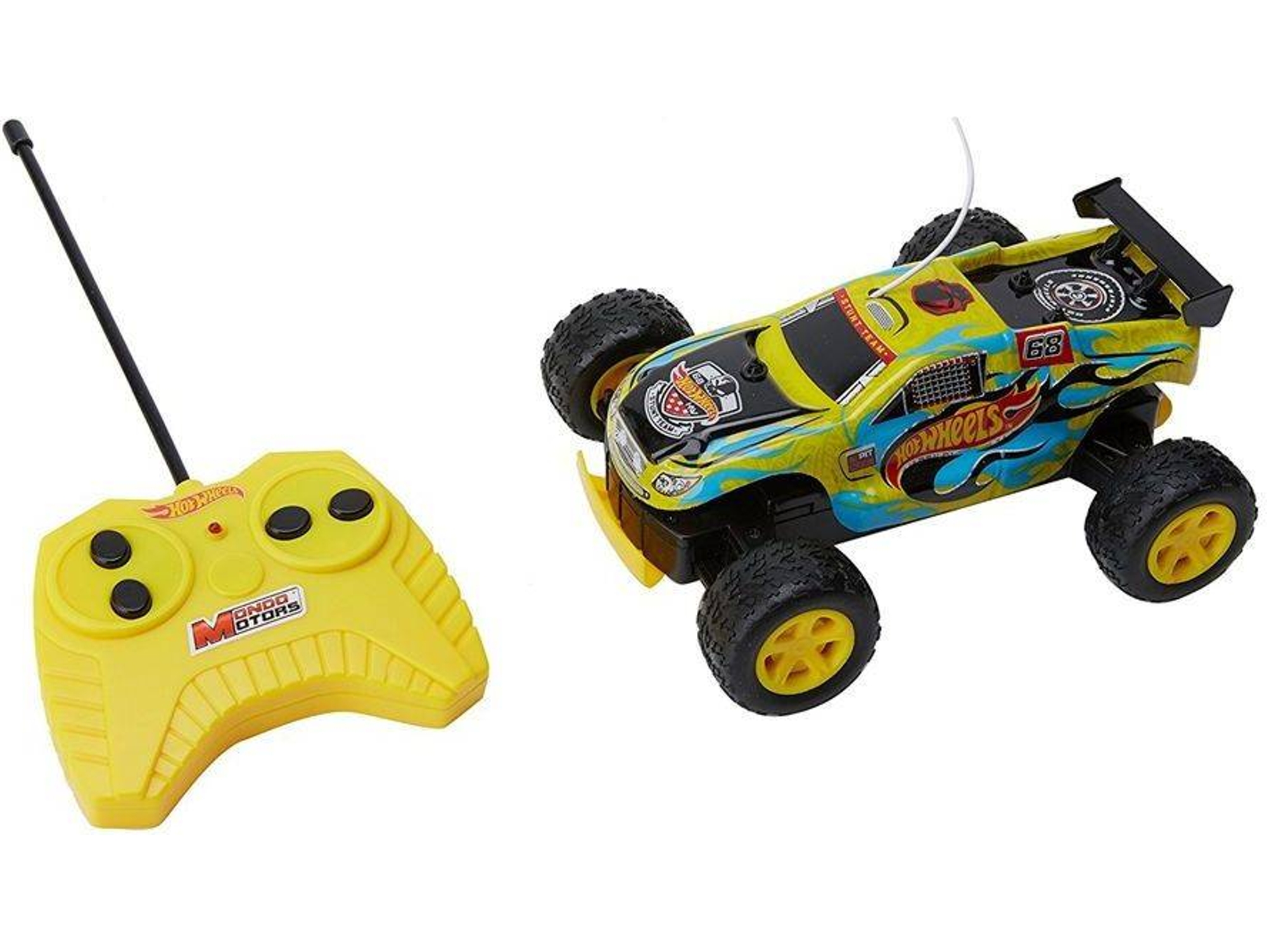 Coche Teledirigido RC MONDO HOT WHEELS Rock Monster (Amarillo)