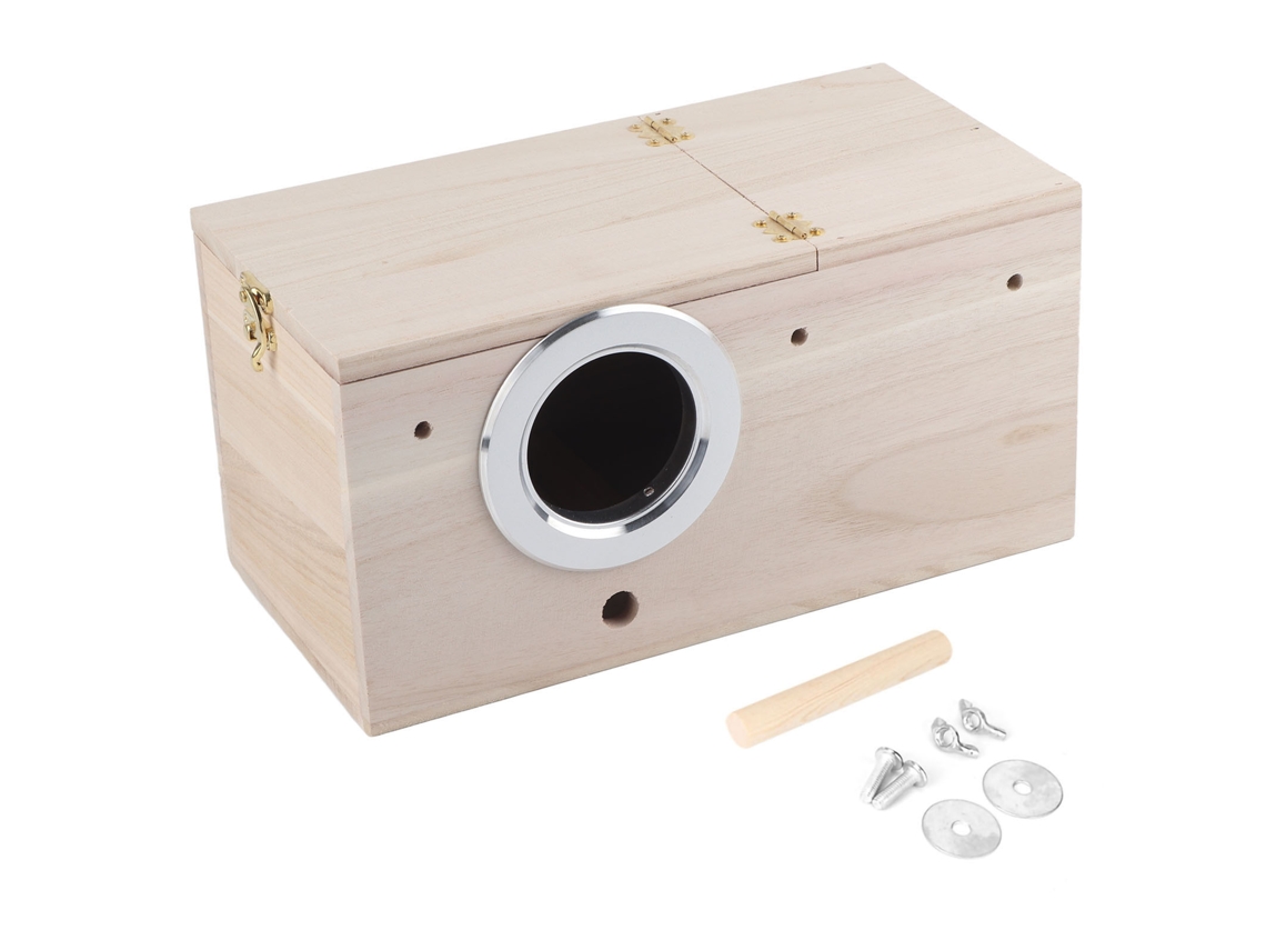 Nido De Madera Resistente Para Pájaros, Caja De Cría Para Cacatúas, Decoración
