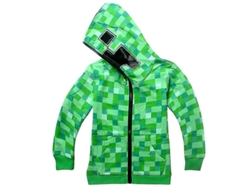 2026-chaqueta Con Capucha Minecraft Creeper Para Niños Niñas Zip Up Sudadera Niños 4-14 Años