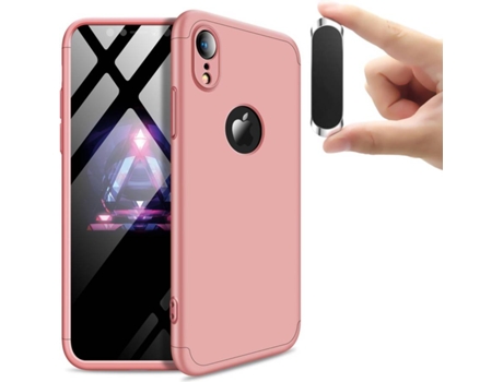 Carcasa y Soporte Iphone Xr Slim armor 360º (Rosa)