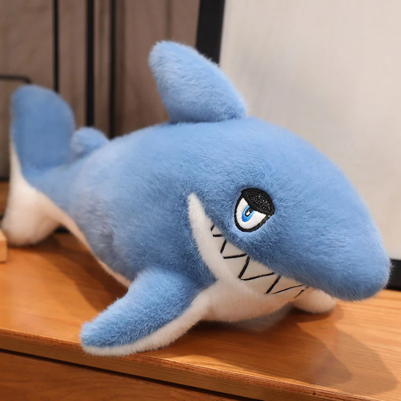 (azul, 60cm) Brinquedo De Pelúcia De Tubarão Anime Realista E Fofo