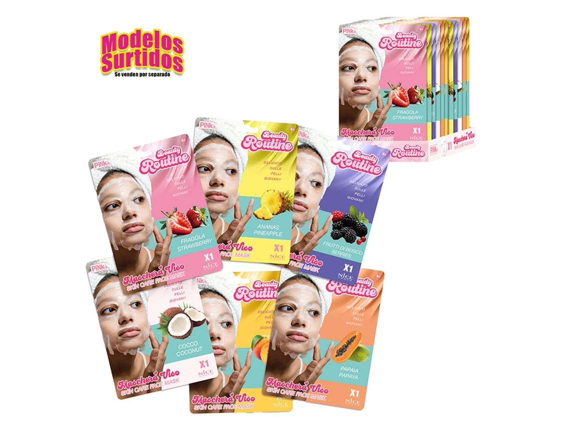 Mascarilla facial de frutas de rutina de belleza