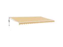 Maison Exclusive - Toldo Retráctil Automático Amarillo Y Blanco 5x3 M
