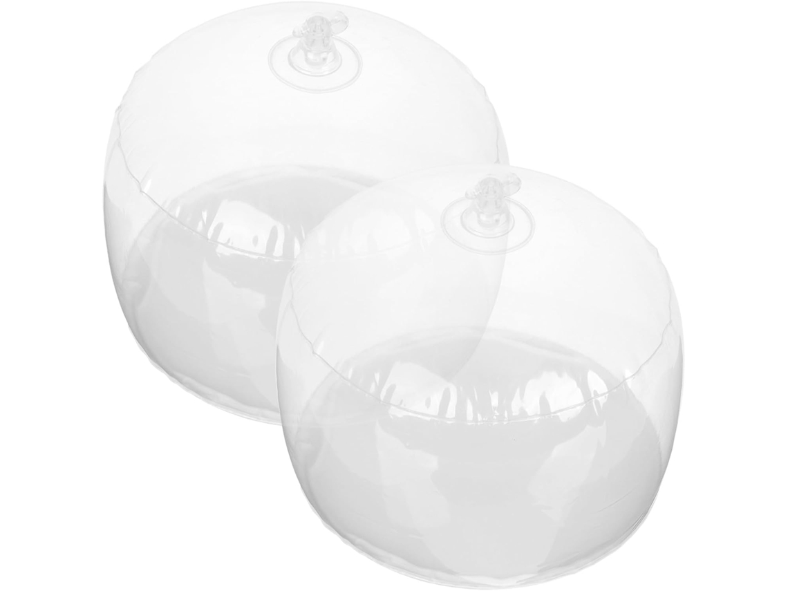 Soporte Inflable Gorras 2 Piezas Fabricado Pvc Transparente Ligero Fácil Transportar Protege Forma Niños Niñas