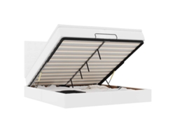 Maison Exclusive - Estructura Cama Otomana Colchones Cuero Sintético Blanco