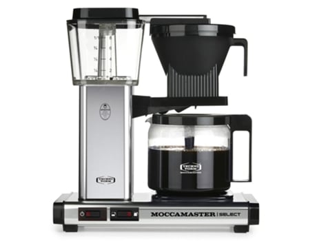 Moccamaster Kbg Select - Cafetera de filtro completamente automática, color plata pulida, 1,25 L