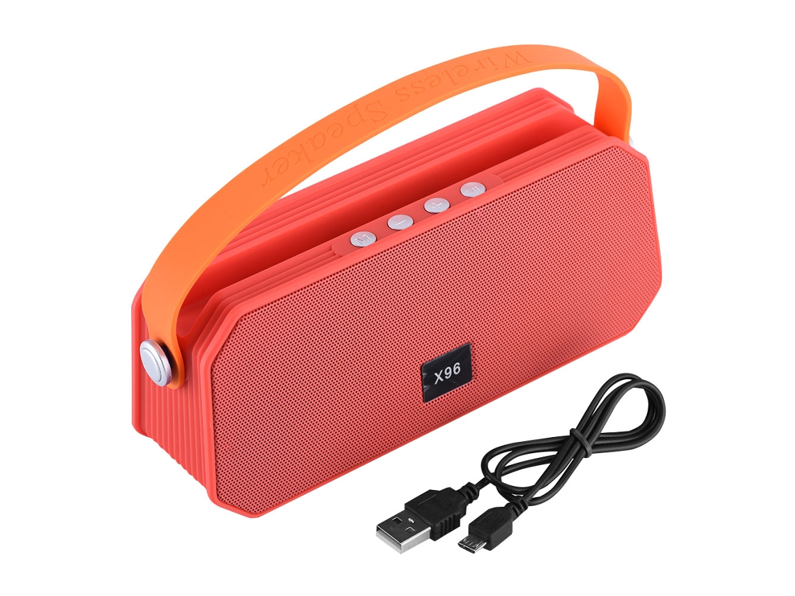 Altavoz Bluetooth Inalámbrico Portátil Con Función Manos Libres, Compatible Con Tarjeta Tf Y Usb - Rojo