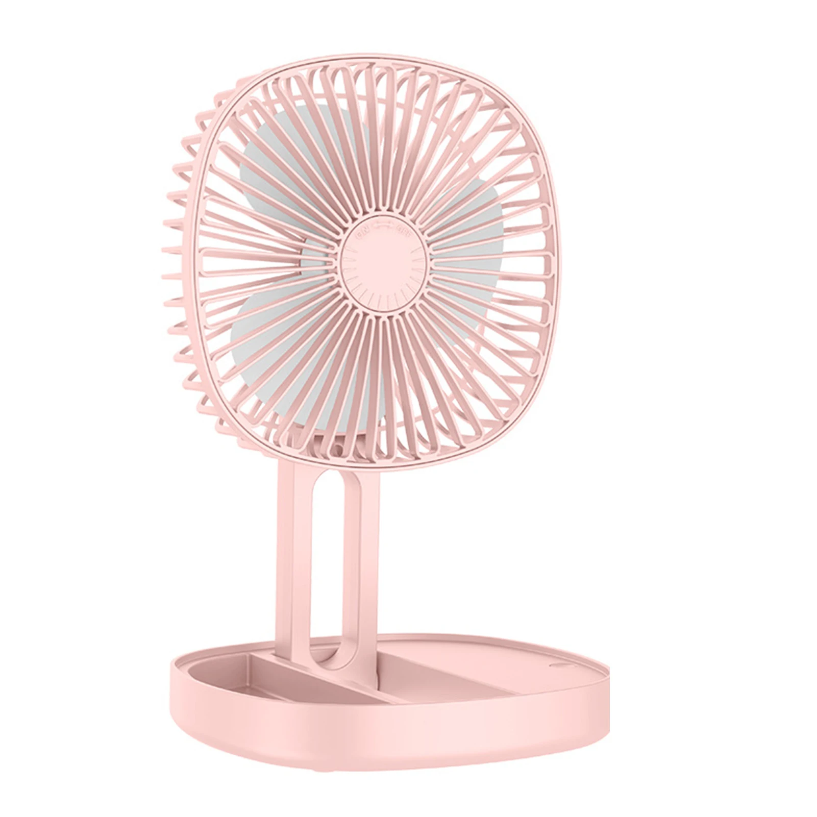 Ventilador De Escritorio Portátil De Pared (rosa) Con Circulador De Aire Recargable Por Usb