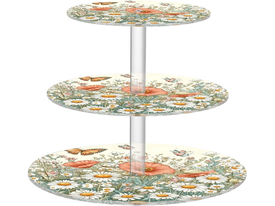 Diseño De Para Cupcakes Con Soporte Acrílico Años.