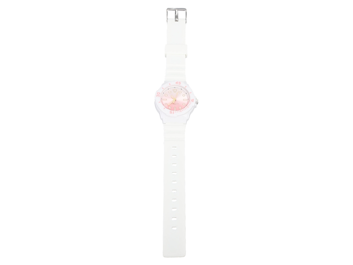 Reloj casual unisex para niños, resistente al agua, blanco.