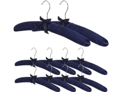 Juego 10 Perchas Acolchadas Antideslizantes Oscuro Hombreras Vestidos Novia Blusas Suéteres Protege Telas