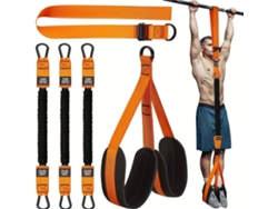 Bandas de resistencia ajustables para dominadas, ajuste universal, cinturón de asistencia para entrenamiento de fuerza/naranja Gertiz
