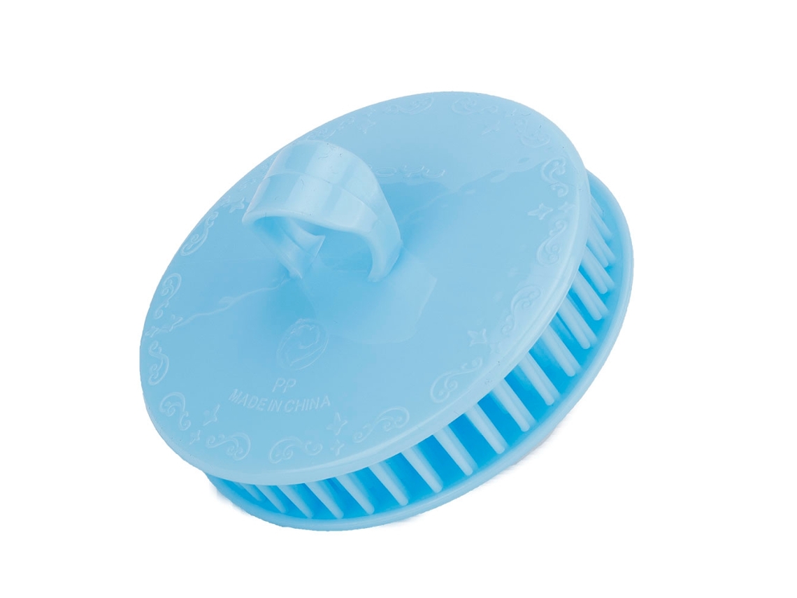 Pincel De Masaje De Silicona Para Cabello Y Cuero Cabelludo Cepillo De Shampoo Con Masaje Meridiano Azul