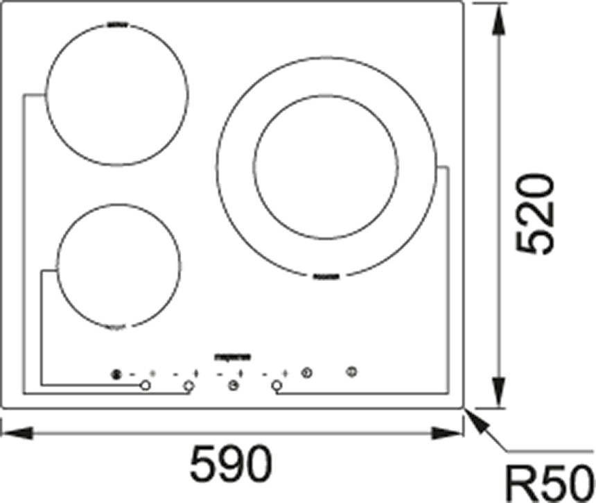 Placa de Inducción MEPAMSA MD 630 G (Eléctrica - 59 cm - Negro)