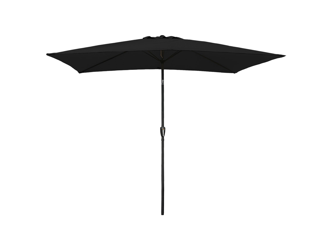 Sombrilla HAPPY GARDEN Hapuna Rectangular (Negro - cm)
