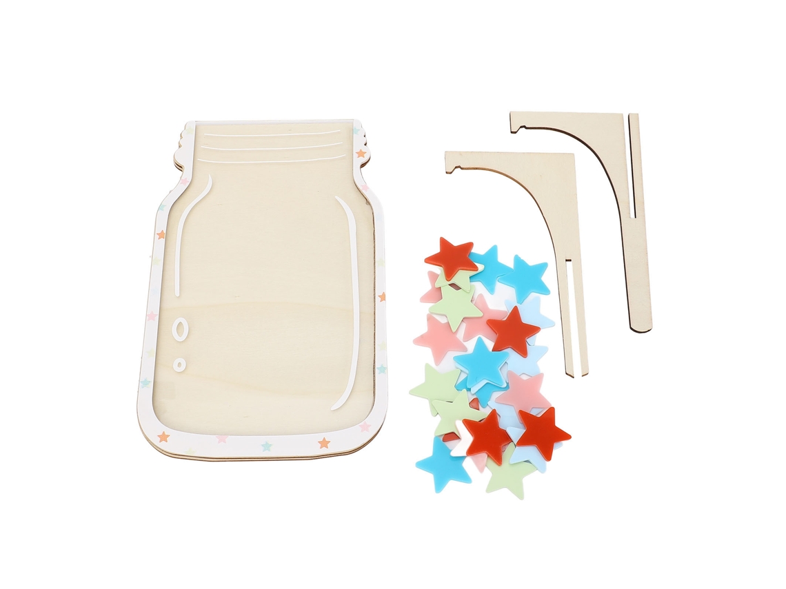 2026 Store-tarro De Recompensas Magnético De Madera Sólida Para Niños Entrenamiento De Baño Comportamiento Positivo Estilo Estrella