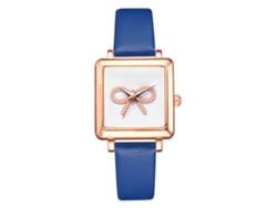 Reloj De Pulsera Para Mujer Con Grandes Números Arábigos, Correa De Poliuretano Blanca Y Movimiento De Cuarzo.