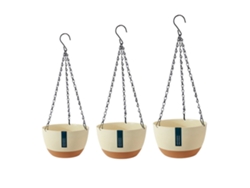 Cesta para plantas de doble cadena con absorción automática de agua para balcón e interior.