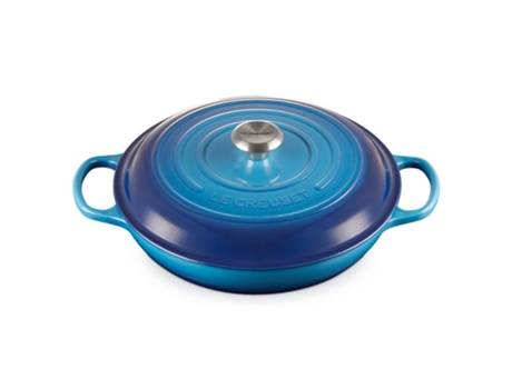 Cocotte Baja LE CREUSET Color: Azure Diámetro: 30 Cm