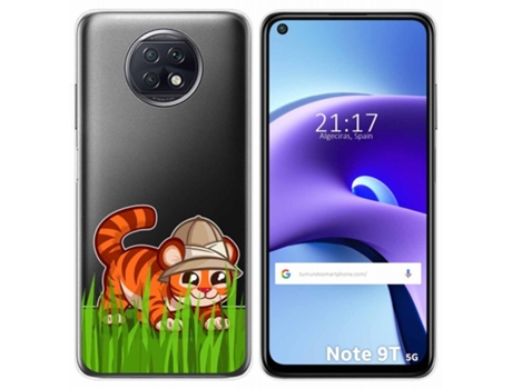 Carcasa Xiaomi Redmi Note 9T 5G TUMUNDOSMARTPHONE Dibujos Transparente Multicolor