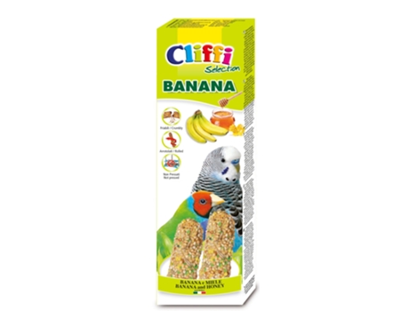 Alimentación para Periquitos CLIFFI Snack Banana y Mel (60 g)