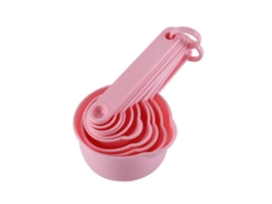 Um Conjunto De 11 Colheres E Copos De Medida Cor-de-rosa, Design Moderno, É A Escolha Ideal Para Cozinhas Domésticas