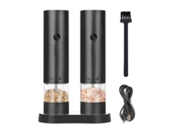 Molinillo de pimienta eléctrico, molinillo de sal, molinillo de especias eléctrico, molinillo de grosor ajustable, apto para cocinar Rosewell