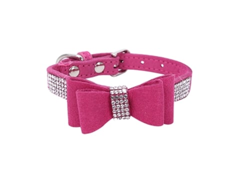 Collar de perro de cristal con collar de lazo Collar de perro de pedrería perro brillante de oro
