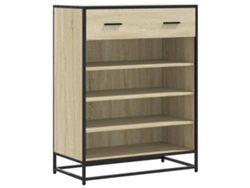 Zapatero de madera y metal, acabado roble, Sonoma MAISON EXCLUSIVE, 75x38x97,5 cm