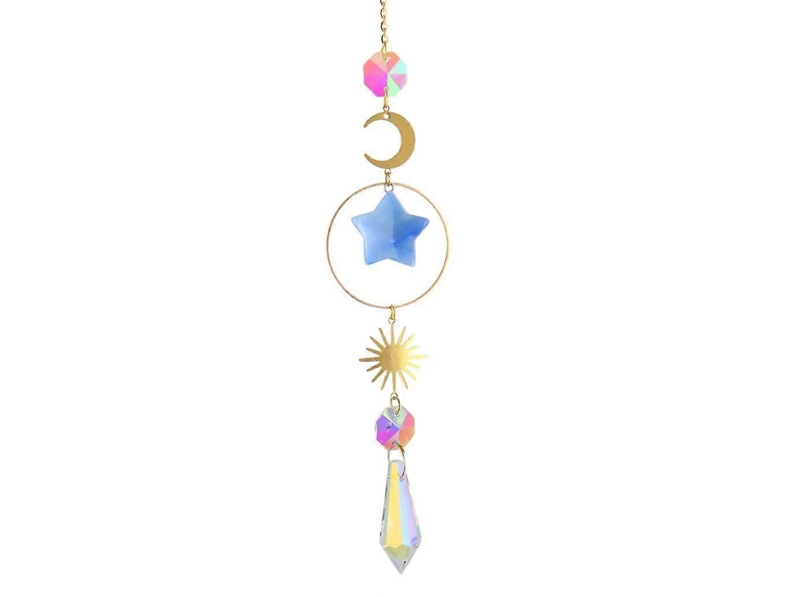 Atrapasol de ágata, luna, arcoíris, decoración de jardín
