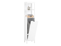 Mueble de baño alto con 1 cesta y 2 estantes Bzr123-W SOBUY SOBUY