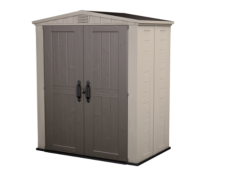 Caseta de Jardín de Resina KETER Factor 6x3 En El (De Almacenamiento - Shed Building - Almacenamiento de Troncos - Acero Metal Madera -