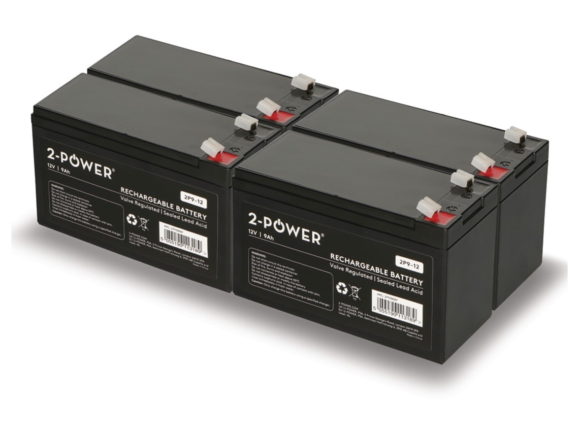 Batería de plomo-ácido sellada Bun0246a para SAI, 12 V, 9 Ah, 2 salidas (VRLA)