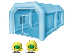 Cabina de Pintura Inflable 4x2.5x2.2m con Filtro, Ventilación y Puertas Desmontables Tekmaquinas