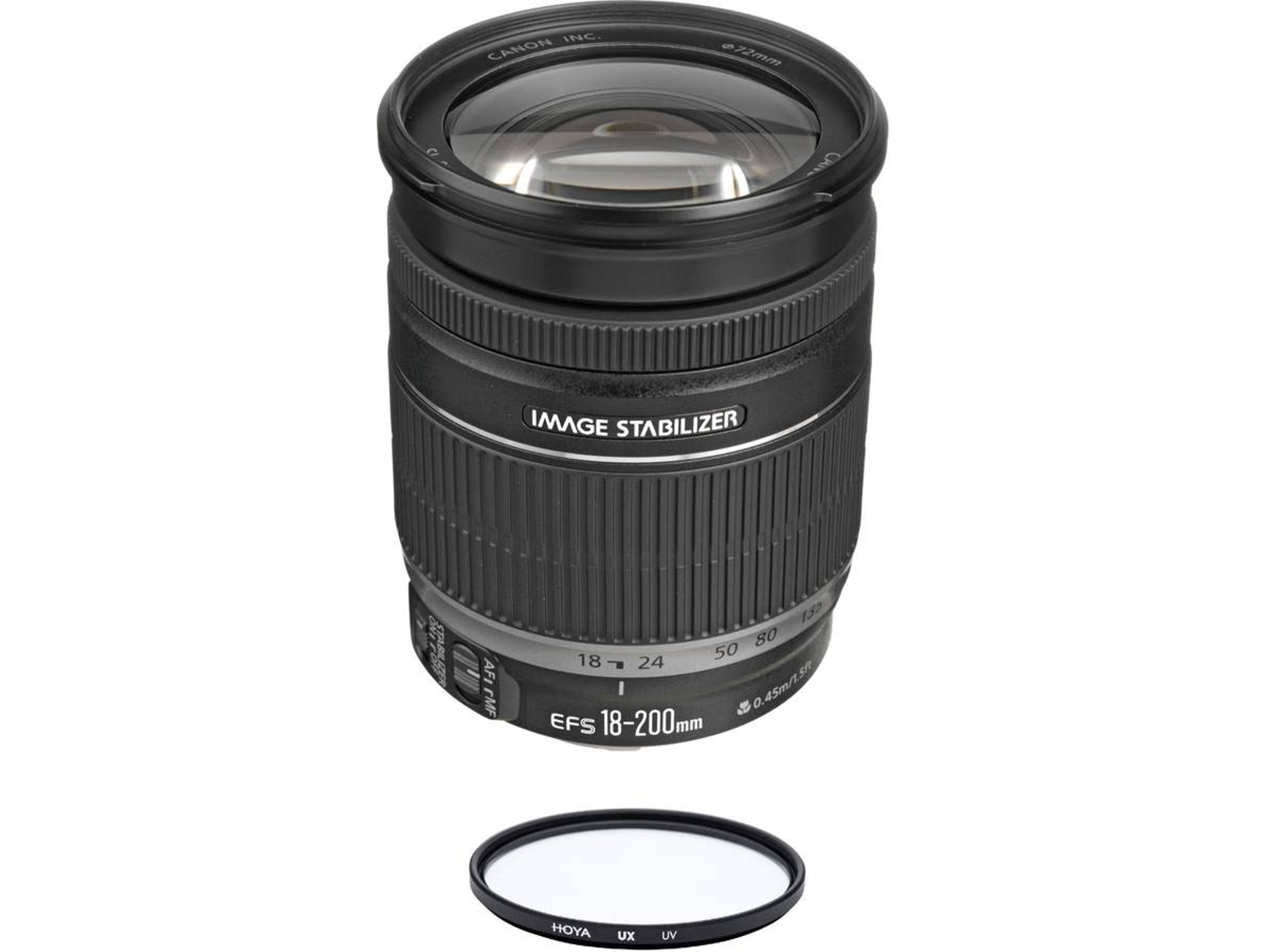 Objetivo CANON EF-S 18-200mm F3.5-5.6 IS + Hoya 72mm PRO 1D Protector