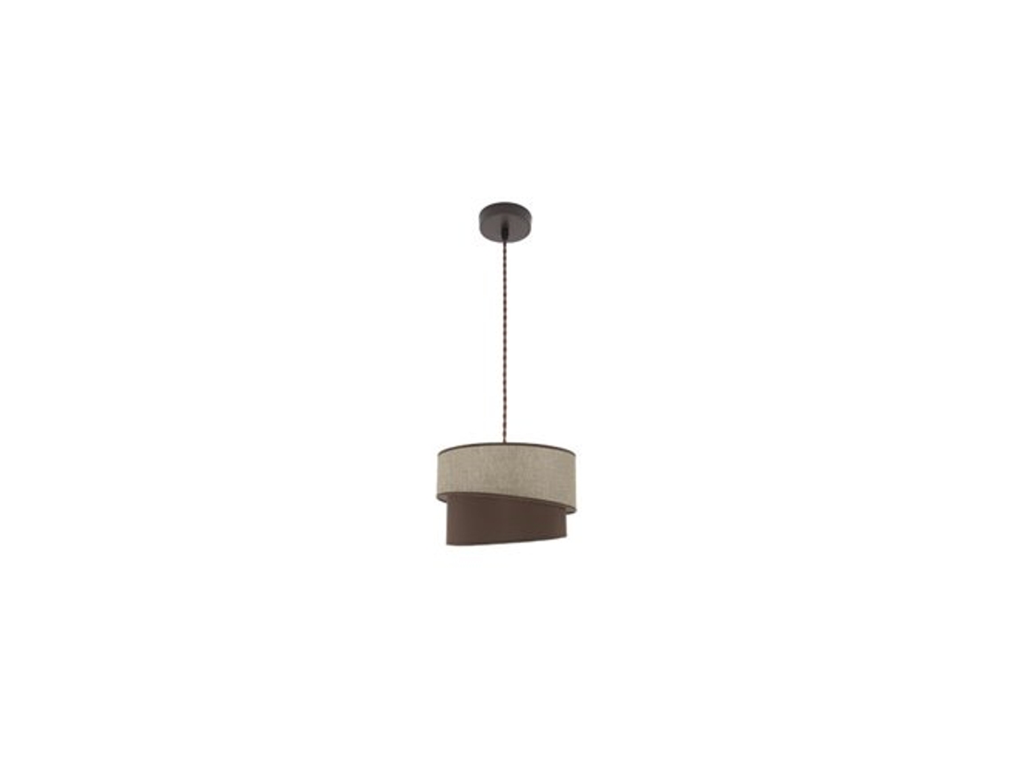 Lámpara colgante Hara 1xe27 Marrón/marrón Regx35x35 Cm Fabrilamp