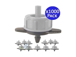 Gotero Autocompensante 4 Litros/Hora Desmontable Pack X 1000 Gotero Pinchado Apto para Microtubo SUINGA