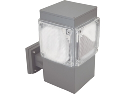 Aplique Gardunha Cuadrado Ip54 1Xe27 C.18Xl.26Xalt.30Cm Aluminio-plástico Gris FERRIMEX