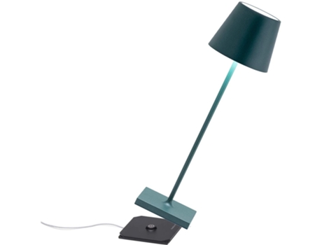 Lámpara de Mesa Poldina Pro Verde Oscuro LED Recargable y Regulable ZAFFERANO
