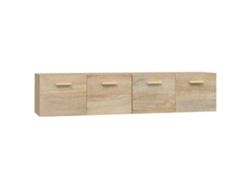 Maison Exclusive - Armarios De Pared 2 Uds Contrachapada Roble Sonoma 80x35x36,5cm