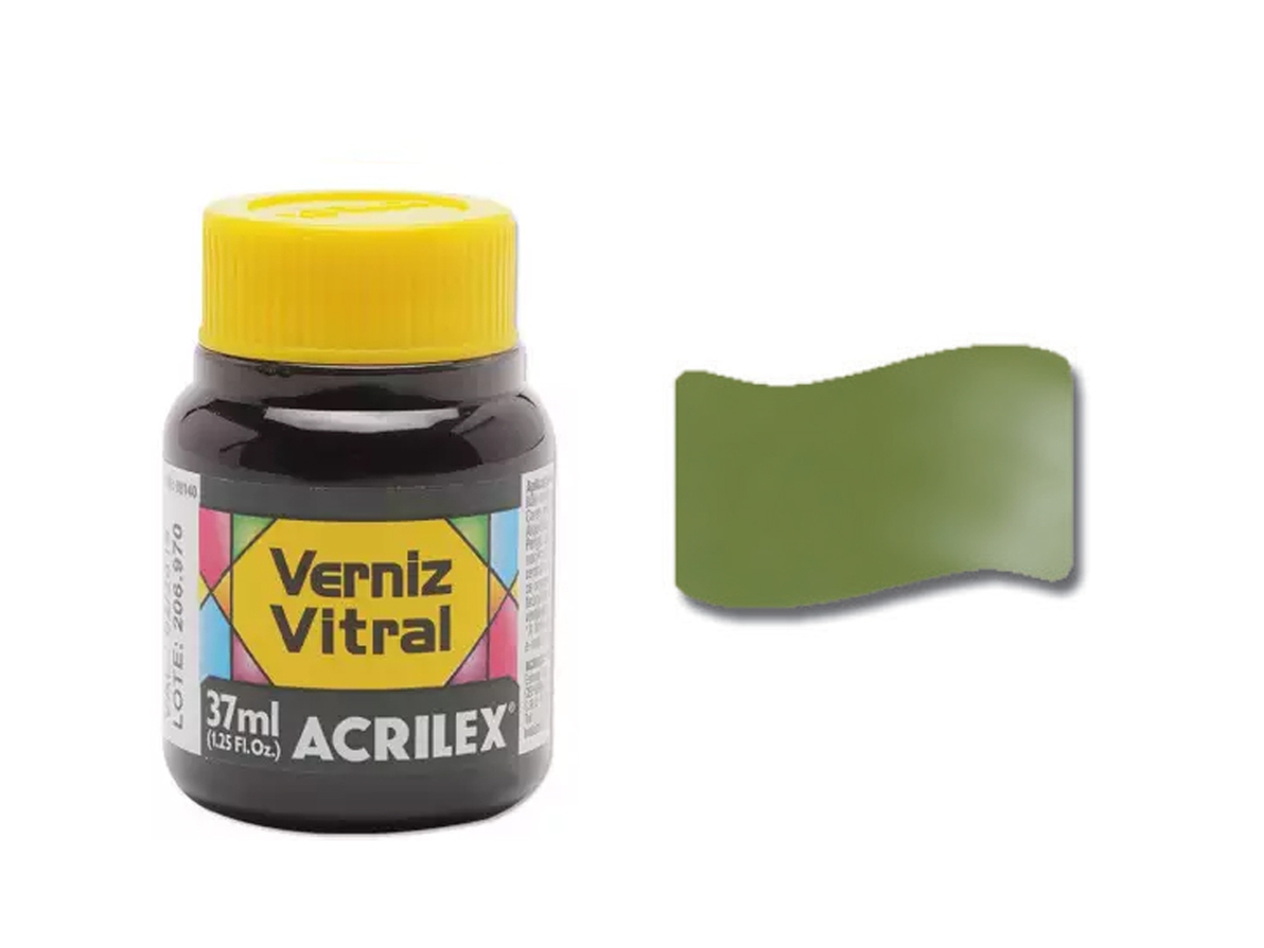 ACRILEX Barniz Vidrieras 37Ml Verde Oliva 545